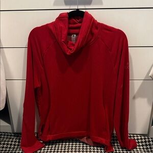 adidas Red Hooded Long-Sleeve Top
